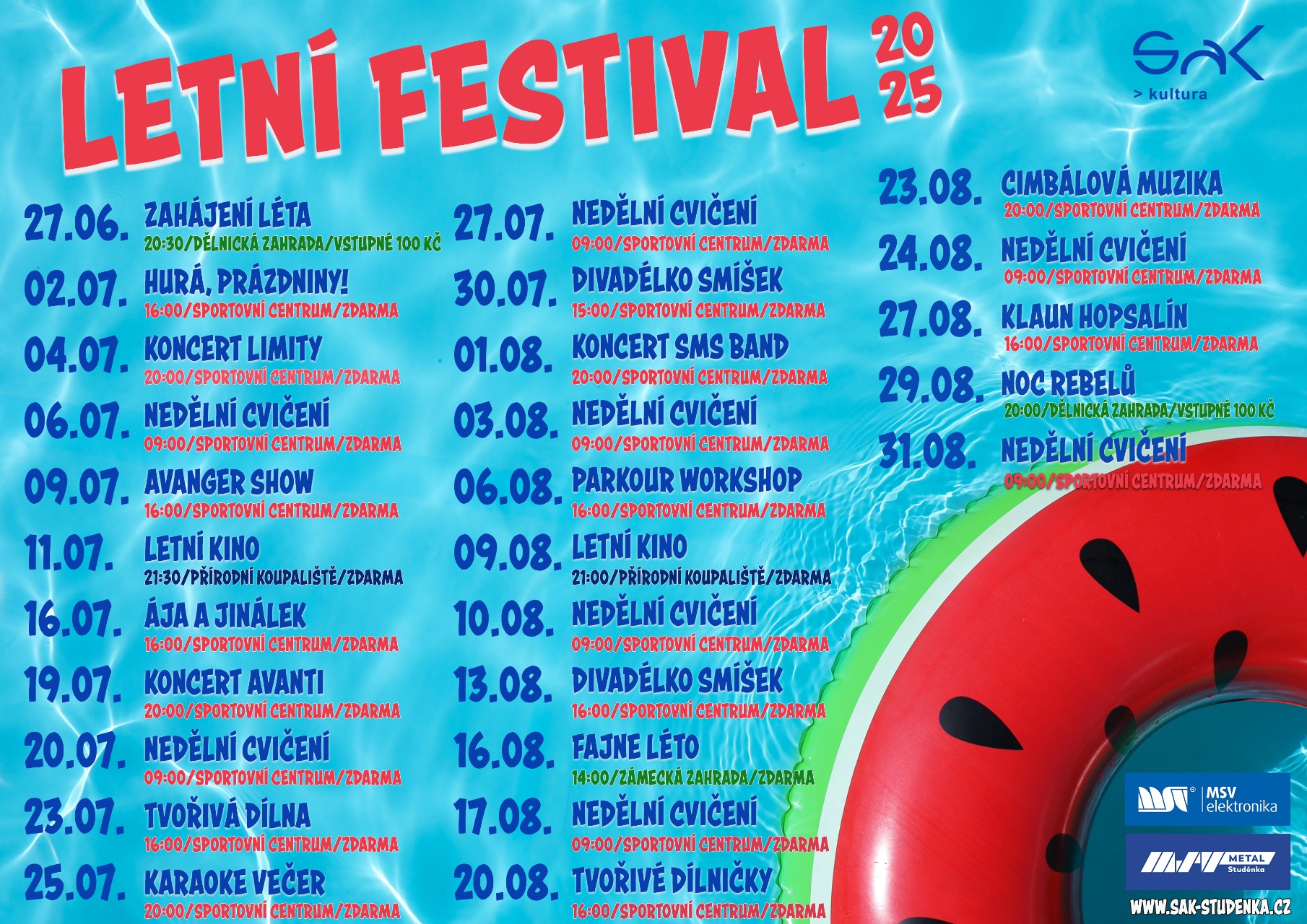 LETNÍ FESTIVAL - STUDÉNKA